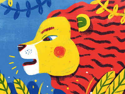 King Lion blue jungle king lion roar
