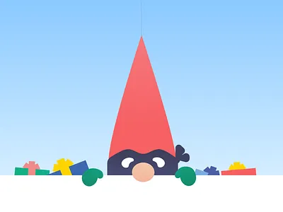 Sneaky Santa 2d animation blue branding character christmas design flat gifts graphic identity illustration illustrator mask minimal santa thief ui vector xmas
