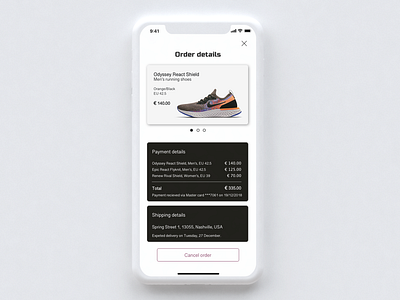 Order Receipt 017 dailyui design interaction mobile app