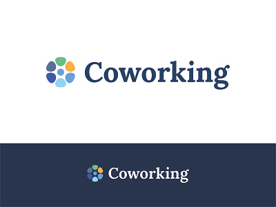 Coworking Logo blue branding co motion co working co working colors coworking creative dribbble logo new professional team