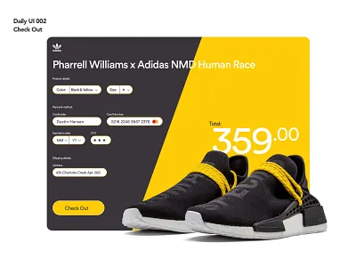 Check Out | Daily UI 002 adidas adidas originals check out dailyui sketch ui ux