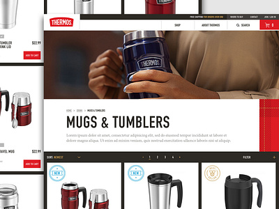 Thermos Website digital ux ui design web design
