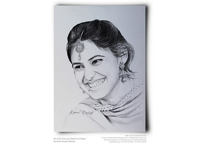 A Beautiful Smile-Pencil & Charcoal Portrait - Kamal Nishad artist kamal nishad beautiful face beautiful girl beauty cute gift girl girlbeauty girlfriend kamal nishad kamalnishad lovely pencil sketch pencildrawing portrait art smile smiling face smilinggirl sweet smile