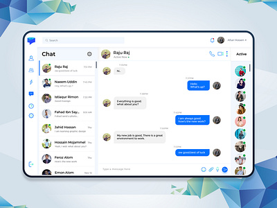 Chat Dashboard-Web App (V2) chat app chat dashboard dashbaord message app ui ux ui ux design