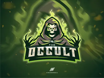 The Occult character esportlogo esports gaminglogo grim logo mascot sinkingpencil skull sport