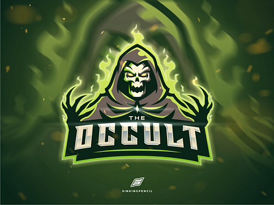 The Occult character esportlogo esports gaminglogo grim logo mascot sinkingpencil skull sport