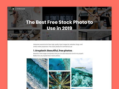UI Store Blog - Detail Page freebie ui
