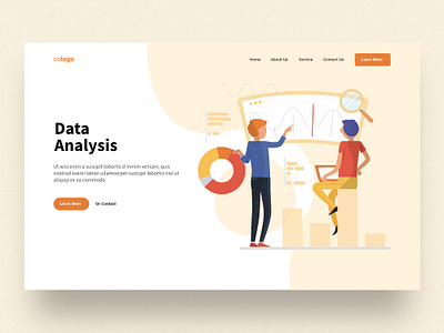 Data Analysis Header Design css data analysis landing page landing page scss ui design