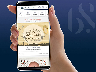 BlueStone App Home Screen android bluestone consistency ios jewellery mobile ux user experience uxd