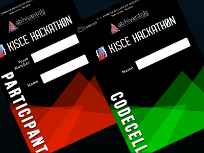 ID Card Design graphic design hackathon id card