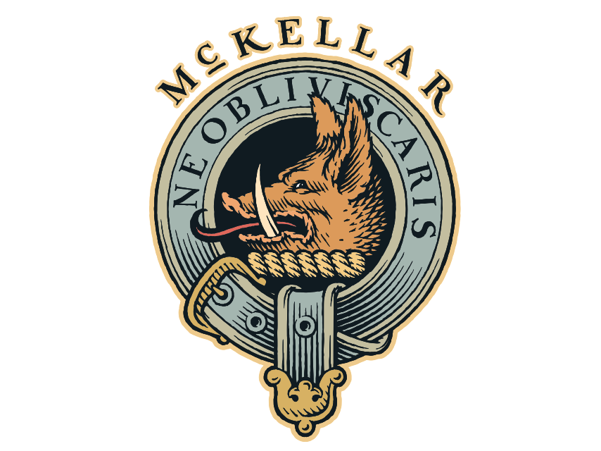 Vector art update I did for an Irish Clan emblem emblem logo pen and ink symbol vector art vintage woodcut