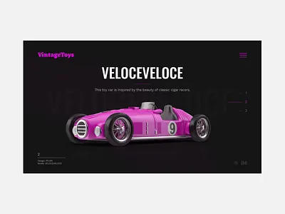Vintage Car Toys car toy formula1 hero scene homepage design slider vintage car