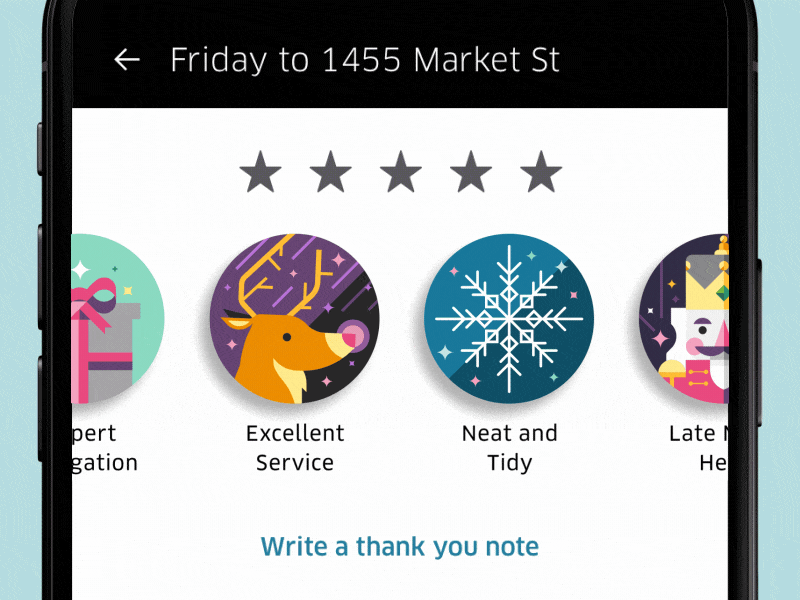 Happy Holidays animation christmas compliments holidays motion design uber uber design