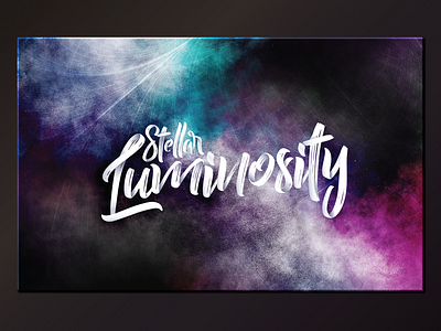 Stellar Luminosity galaxy illustrator photoshop space typography