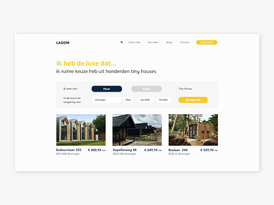 LAGOM Tiny houses | ecommence concept design app app design branding design ecommence flat lagom minimal ui ui design ux ux design web webdesign website