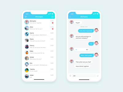 Chat interface chat chat app ui 设计