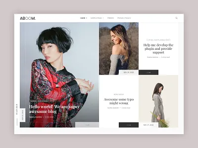 Aboom Wordpress Theme blog clean personal responsive wordpress
