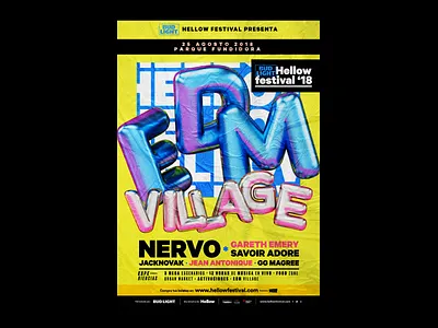 EDM Hellow festival 2018 branding design dribbble edm festival graphic illustration music