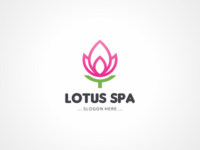 Lotus Spa Logo beauty cosmetic fashion female feminine girl lotus makeup resort salon shop spa wellness