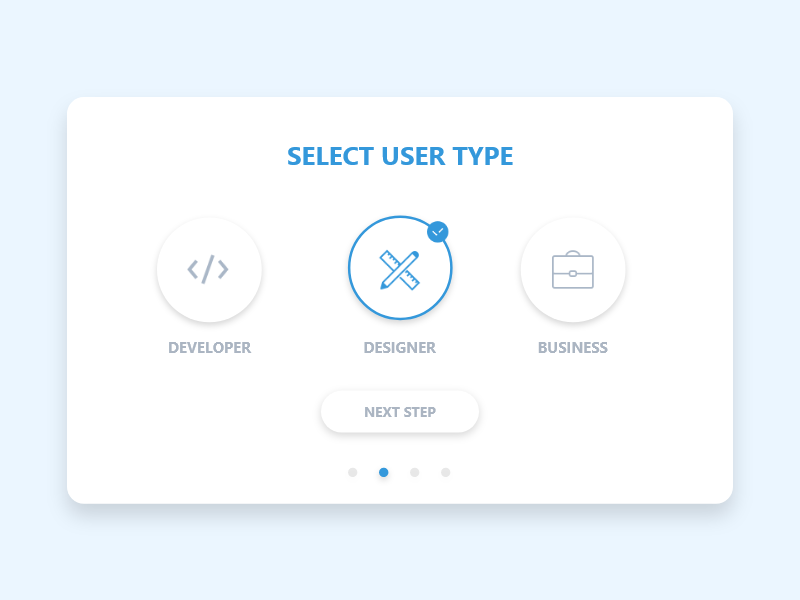 Example of Select User Type