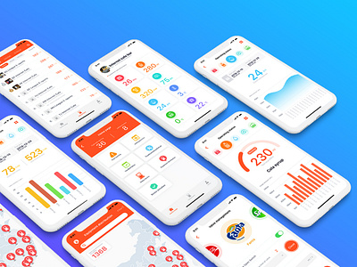 Drink device management interface 2 chart design drink icon mockup ui ux