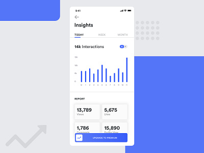 Statistics Designs Concept UI app clean dailyui dashboard design flat gradient insights inspiration interaction interface ios iphone minimal mobile report simple statistics ui ux