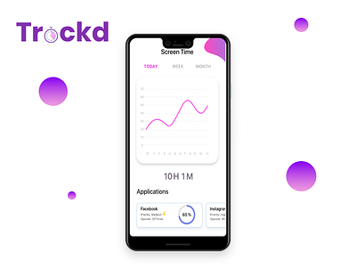 Screen Time Tracker adobe xd design logo minimal mobile app pixel 3 screen design timer ui uxd