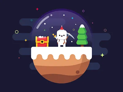 Forager affinitydesigner christmas illustration mbe style vector