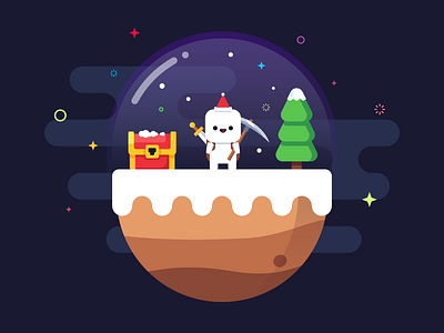 Forager affinitydesigner christmas illustration mbe style vector