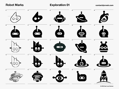 Robot Marks - Logo Design Exploration ai bots branding brandmark icon designer iconography identity identity designer logo logo design logo designer mark robot robotic symbol designer