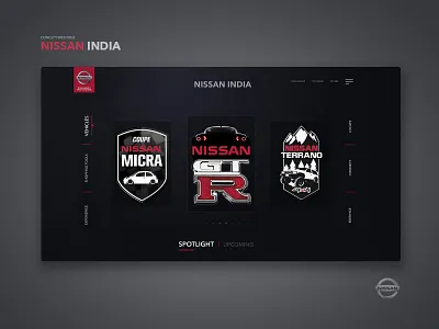 Nissan India Concept Home Page animation car design homepage invision invision studio logo nissan typography ui ui ux ui ux design visual artist visualdesigner web webpage website