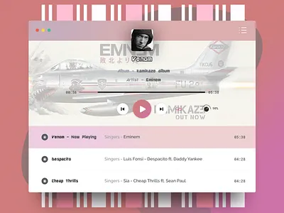 Daily UI Challenge 009 - Music Player art director branding design flat icon music artwork music player ui player ui typography ui ui 100 ui 100day ui challange uichallange ux ux challenge we design web