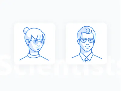 Scientists avatar icons no photo people science scientist scientists user photo