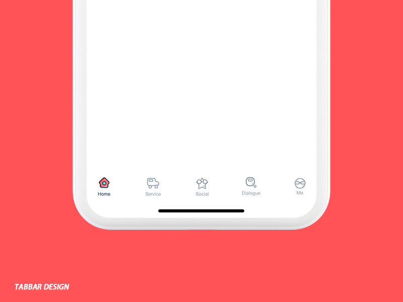 Tabbar Design ui ux 动画 品牌 图标 平面 应用 插图 设计