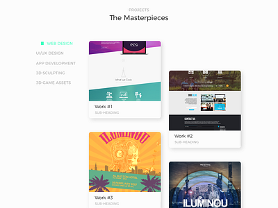 Web Design - Portfolio section design ui ux web