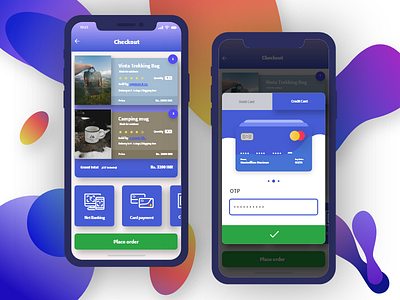 A checkout screen mockup for an e-commerce app. app mockup appdesign check out design flatdesign order screen payment screen ui ui ux design uiux uiuxdesign web