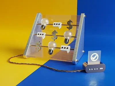 "Unit-Economics" Key Visual 3d art artwork basicform blue c4d cinema 4d cinema4d colorful composition creative cute daily design everydays hello illustration lowpoly octane pink