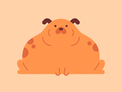 Big boys are beautiful too character cute dog vector