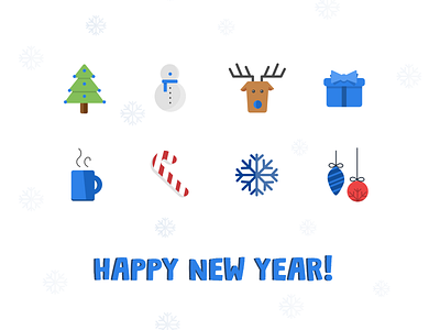 Happy New Year! app branding character christmas customer design feedback happynewyear icon iconset illustraion journey logo map newyear ui ux vector web website