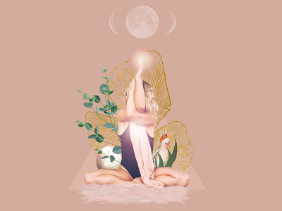 Custom Collage brand identity branding collage collage art collage artist collageart collageartist collages cosmic collage digital art ethereal geometric logo moon photoshop photoshop art sacred geometry symbols