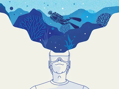 VR PRACTICE design happy hobby icon illustration sea smile ui vector vr