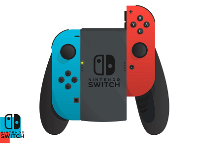 Nintendo Switch Flat Design 2d artist character design flat flat design game gaming graphic design illustration nintendo switch taha hamifar