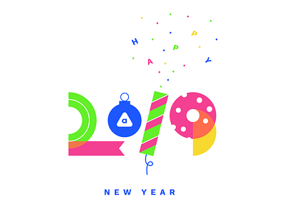 Happy Holidays! art christmas christmas card graphic design new year 2019 post card