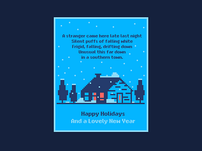 Cosy Cabin blue cabin christmas cold cosy house ilustration nostalgia pixel art rebound retro snow videogame winter