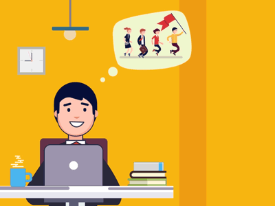 Winner animation design flat illustration vector