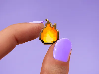 Fire pixel pin enamel pin fire flame gamer illustration metroid pin pins pixel pixel art pixelized vector video game zelda