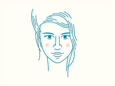 Woman portrait art girl illustration line art lines portrait vector woman