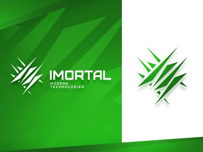 Game logo "imortal" computer cyber game game logo hard logo logodesign logotype игровой логотип лого логотип