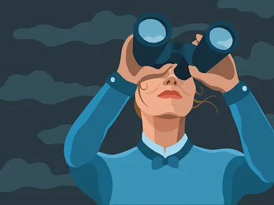 Adventurous Women Illustration 19th century adventure binoculars illustration vintage woman women