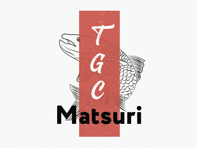 TGC Matsuri branding china color fish food icon japan lettering logo matsuri red salmon sushi tgc traditional